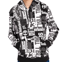Timberland 添柏岚 男士运动卫衣 A1Z2F 灰色字母印花 XS