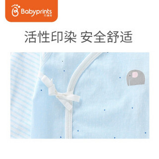 Babyprints婴儿衣服新生儿上衣初生宝宝内衣2件装夏季薄纯棉 点点蓝 59