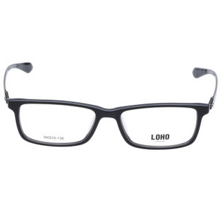 LOHO 近视眼镜框男超轻眼镜架碳纤维商务简约方框 GX9012 黑色