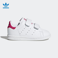 阿迪达斯官方 adidas 三叶草 STAN SMITH CF I 婴童经典鞋BZ0523 白/白/醒目粉 26.5(155mm)