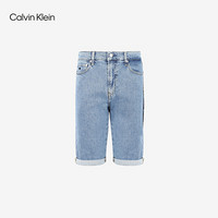 CK JEANS 2020秋冬款 男装时尚彩虹LOGO休闲牛仔短裤 J316139 1AA-蓝色 31