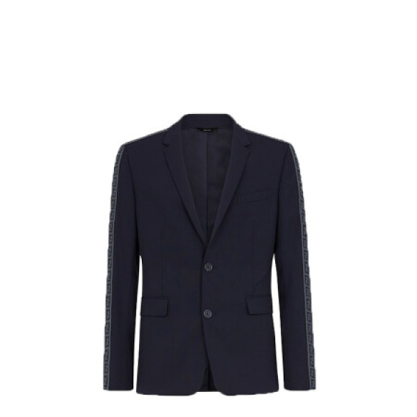 商品芬迪(fendi) 男装西装外套 小翻领 贴边口袋和翻盖口袋 两个纽扣