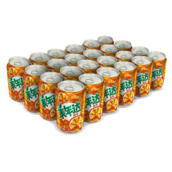 美年达 橙味碳酸饮料汽水 330ml*24罐 *2件