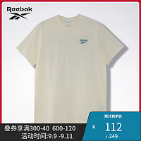 Reebok锐步 运动经典CL OL TEE2男女夏季短袖汗衫T恤FS8884