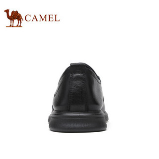 骆驼（CAMEL） 柔软牛皮舒适商务休闲皮鞋男 A012211040 黑色 44