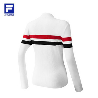 FILA ATHLETICS 斐乐 女士长袖T恤2020秋冬新款运动条纹高尔夫服 标准白-WT 160/80A/S