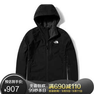 TheNorthFace北面软壳夹克男户外防风保暖上新|4R2B JK3/黑色 L