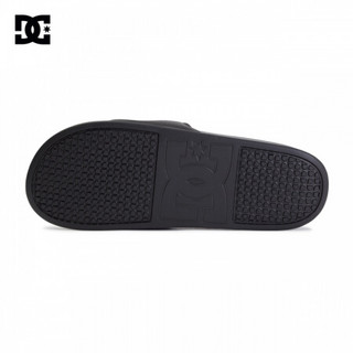 DC SHOES 春夏新款品牌LOGO黑白撞色一字情侣拖鞋 ADYL100043 黑夹色-BKW 42