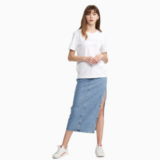 Calvin Klein Jeans 卡尔文·克莱恩牛仔 女士圆领短袖T恤 J213768 白色 XS