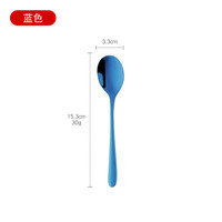 Bestart 304不锈钢创意可爱韩式长柄儿童家用汤勺吃饭勺子 儿童款蓝色