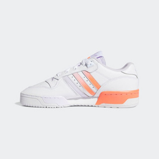 阿迪达斯官网 adidas 三叶草 RIVALRY LOW W 女鞋经典运动鞋EH2188 亮白/标志红/浅紫 37(230mm)