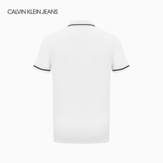 CK Jeans 2020秋冬款 男装时尚翻领Polo衫短袖T恤 J315749 YAF-白色 XXL