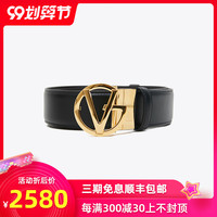 Versace/范思哲男士腰带V字扣牛皮光面皮带双面用DCU7880 DVTPH