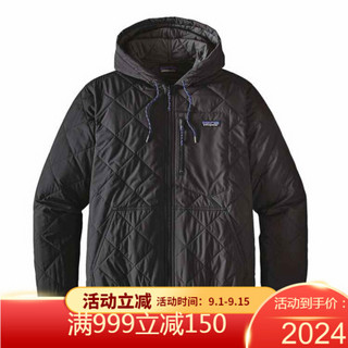 Patagonia巴塔哥尼亚棉质男保暖连帽外套27610 BLK XS