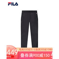 FILA（斐乐）官方男子针织长裤2020秋季新款薄款潮流休闲运动裤裤子 传奇蓝-NV 175/84A/L