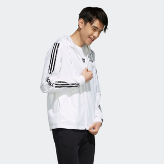 阿迪达斯官网 adidas neo M CE 3S WB 男装运动外套EI4677 白/黑色 A/2XL(185/108A)