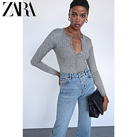 ZARA 新款 女装 Z1975 高腰直筒牛仔裤 01889151406