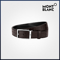 Montblanc/万宝龙方形闪亮镀钯针式带扣 腰带