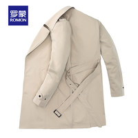罗蒙秋新款男士风衣中长款商务休闲中青年男装夹克爸爸外套上衣潮