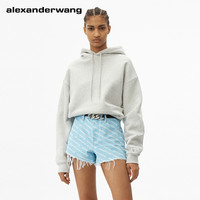 ALEXANDER WANG/亚历山大王 女士foundation毛圈布连帽衫灰色
