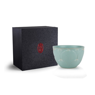 东道汝窑茶具套装小莲花单杯女茶盏主人杯陶瓷品茗杯观音送礼茶杯