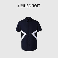 【摩登系列】NEIL BARRETT/尼奥贝奈特20早秋藏青色男式短袖衬衫