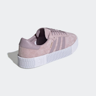 阿迪达斯官方 adidas 三叶草 SAMBAROSE W 女子经典鞋EF1031 淡粉紫灰/白/金 38(235mm)