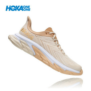 HOKA ONE ONE男Clifton Edge克利夫顿先锋公路跑步鞋回弹缓冲减震轻便透气运动鞋新 杏奶色/米色 US 10.5 /285mm