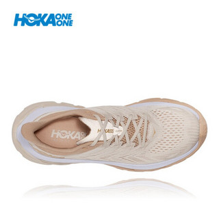 HOKA ONE ONE男Clifton Edge克利夫顿先锋公路跑步鞋回弹缓冲减震轻便透气运动鞋新 杏奶色/米色 US 10.5 /285mm