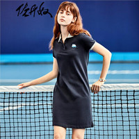 佐丹奴(Giordano) 连衣裙 彼尔梦 裙弹力棉修身POLO连衣裙13460201 66标志海军蓝 小码