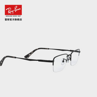 RayBan雷朋光学镜架2020新款半框可选近视镜框0RX8763D 1210深灰色半框 尺寸54