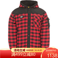 CAT卡特外套男户外保暖方格连帽夹克30613M RED BUFFALO PLAID XL