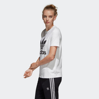 阿迪达斯官网adidas 三叶草TREFOIL TEE女装经典运动短袖T恤CV9889 如图 38