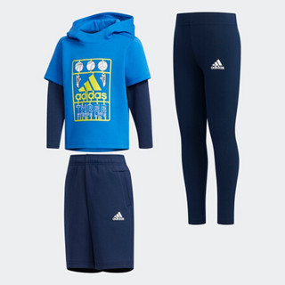 阿迪达斯官网 adidas LB HOODY SET 小童装训练运动针织套服DW4053 蓝/学院藏青蓝 116CM