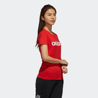 阿迪达斯官方 adidas neo W CE TEE 女子短袖上衣DZ7677 浅猩红/白 A/M(165/88A)