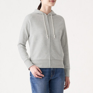 MUJI 無印良品 女士连帽卫衣外套 BBQ01A0S 浅灰色 M