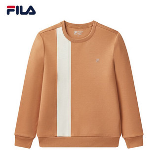 FILA 斐乐官方 男子套头卫衣2020秋季新款休闲时尚简洁运动长袖 黄褐色-BN 175/96A/L