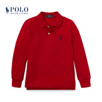 Ralph Lauren/拉夫劳伦男童 2020年秋季棉质网眼布长袖 Polo衫34053 600-红色 3/3T