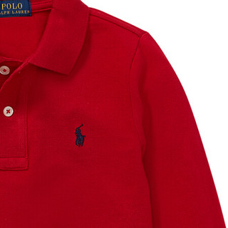 Ralph Lauren/拉夫劳伦男童 2020年秋季棉质网眼布长袖 Polo衫34053 600-红色 3/3T