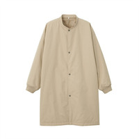 無印良品 MUJI 無印良品 女式 不易沾水 立领大衣 米色 M-L