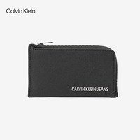 CK Jeans 2020秋冬款 男包艾登系列时尚零钱卡包 HP1491T1000 001-黑色 均码