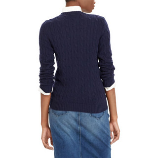 Ralph Lauren/拉夫劳伦女装 经典款美式针织圆领毛衣20090 B82-海军蓝 S