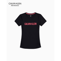 CK Performance 2020春夏款女装 网眼透气短袖运动T恤4WS0K195 096-黑色 S