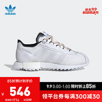 阿迪达斯官网 adidas 三叶草 SL 7600 男女鞋经典运动鞋FW0132 亮白/1号黑色/晶白 42.5(265mm)