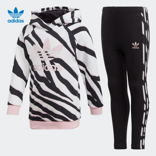 阿迪达斯官网 adidas 三叶草 LZ HOODIE SET 小童装套装FM9985 如图 110CM