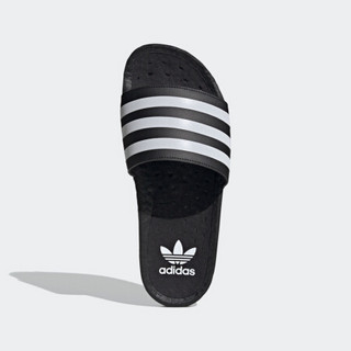 阿迪达斯官网 adidas 三叶草 ADILETTE BOOST男女运动凉拖鞋FU9884 一号黑/白 40.5(250mm)