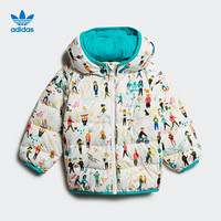 阿迪达斯官网 adidas 三叶草 JACKET 婴童装冬季羽绒服ED7703 多色/高光红 蓝/白 86CM