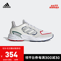 阿迪达斯官网 adidas 90s VALASION 男鞋跑步运动鞋EG8401 云朵白/二度灰/科技靛蓝 39(240mm)