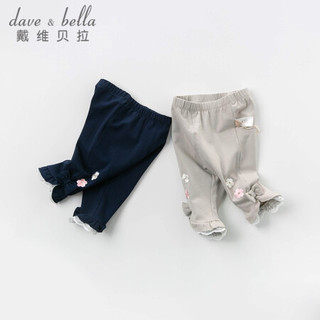 davebella戴维贝拉2020秋装新款儿童女童裤子 婴儿宝宝打底裤长裤 灰色 110cm（建议身高100-110cm）