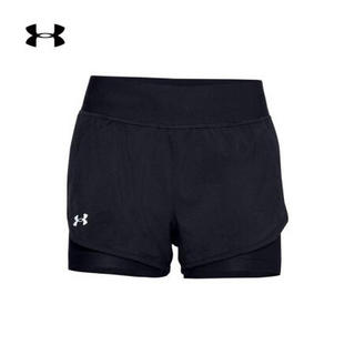 安德玛官方UA Speedpocket女子二合一运动短裤Under Armour1326987 黑色001 M